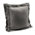 Gray pillow with a textured surface on a white background