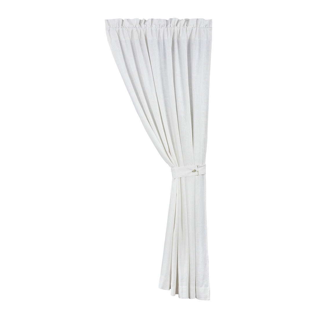 rustic brown marble curtain panel styled in a Scandinavian serene master suite