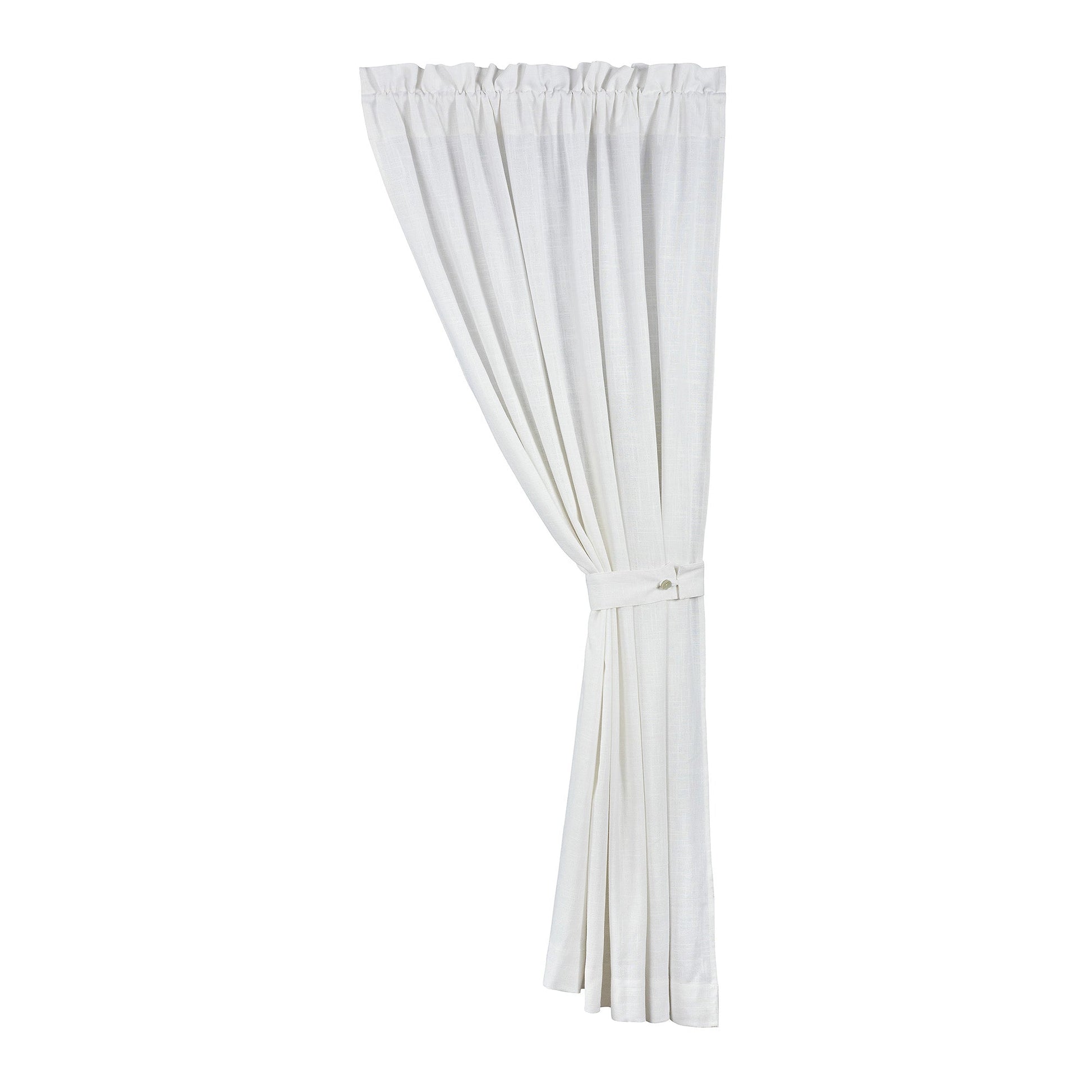 rustic brown marble curtain panel styled in a Scandinavian serene master suite
