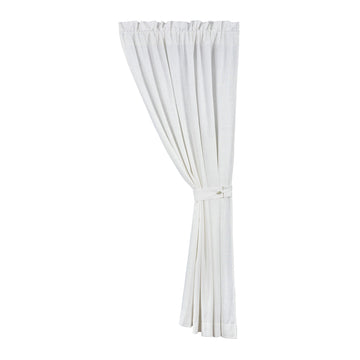 rustic brown marble curtain panel styled in a Scandinavian serene master suite