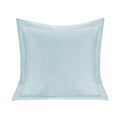 Light blue pillow on a white background