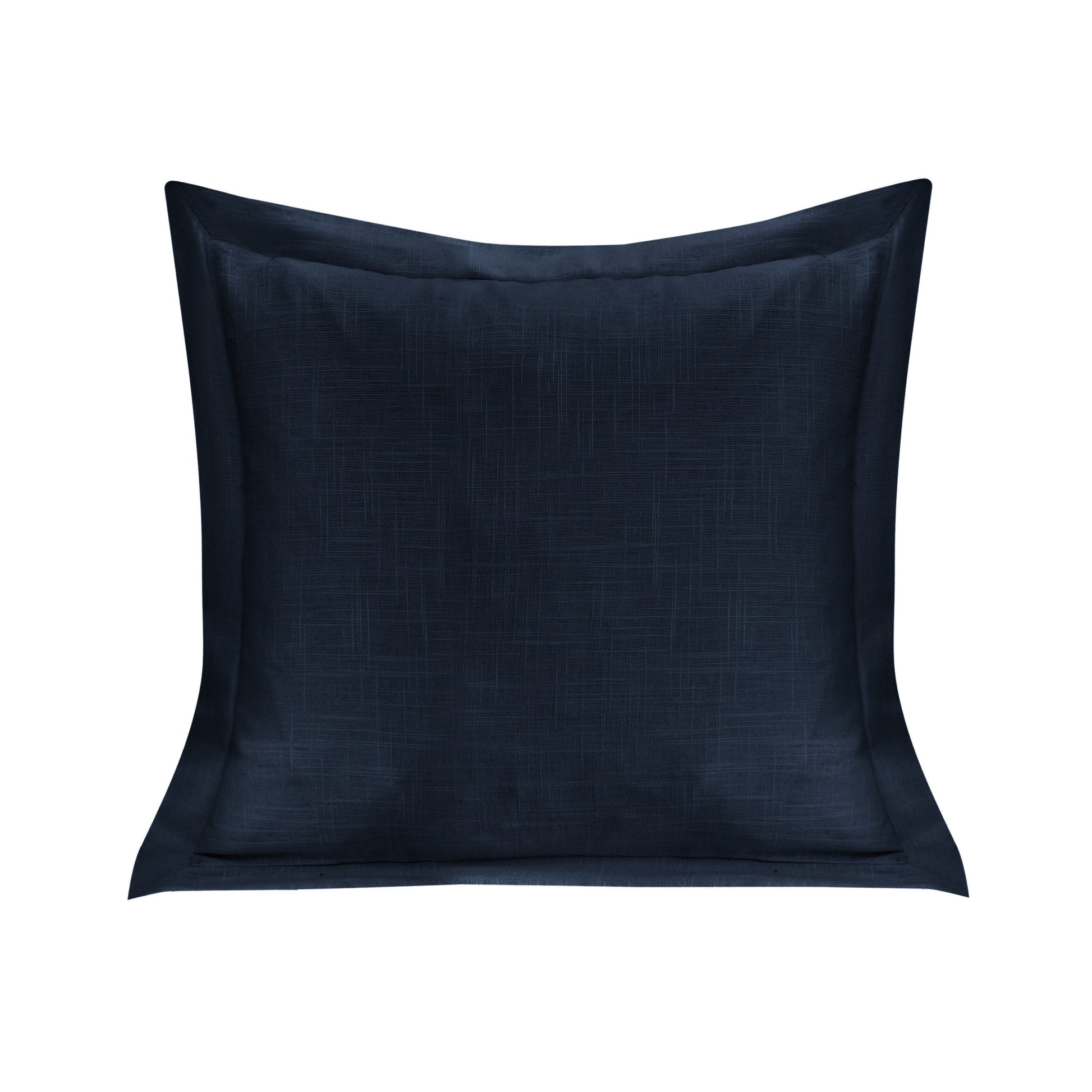 Navy blue pillow on a white background