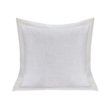 soft gray solid wood decorative pillow styled in a modern modern living room