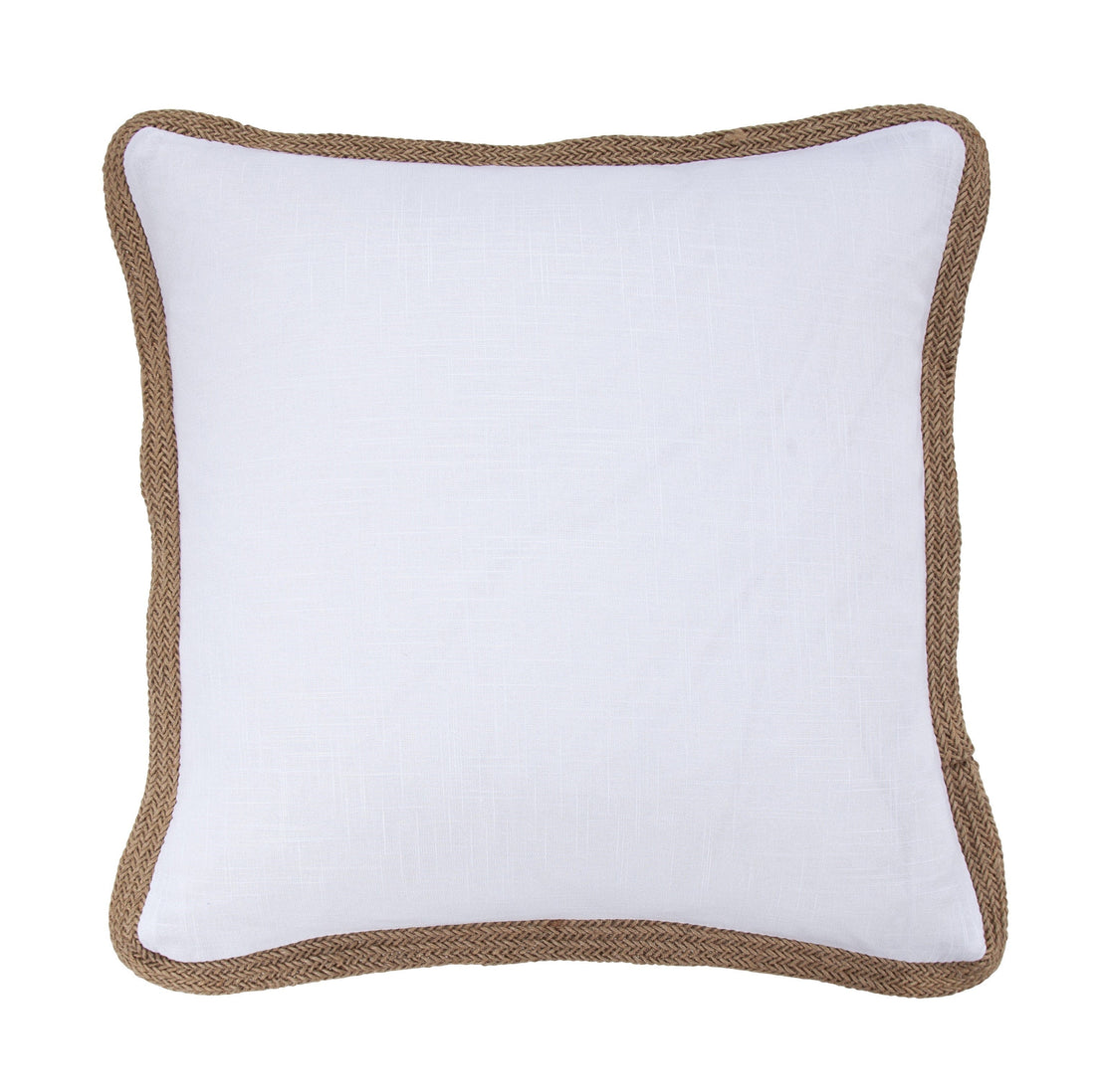 walnut linen pillow sham styled in a coastal elegant dining room