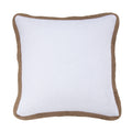 walnut linen pillow sham styled in a coastal elegant dining room