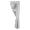 White curtain with a tieback on a white background