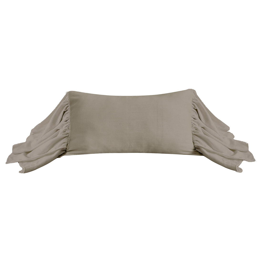 rustic brown marble decorative pillow styled in a Scandinavian serene master suite