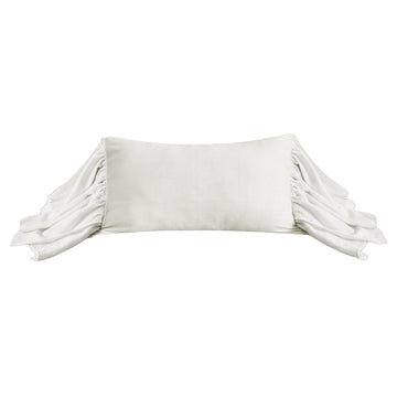 rustic brown marble decorative pillow styled in a Scandinavian serene master suite