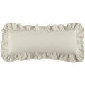 Rectangular pillow with ruffled edges on a white background