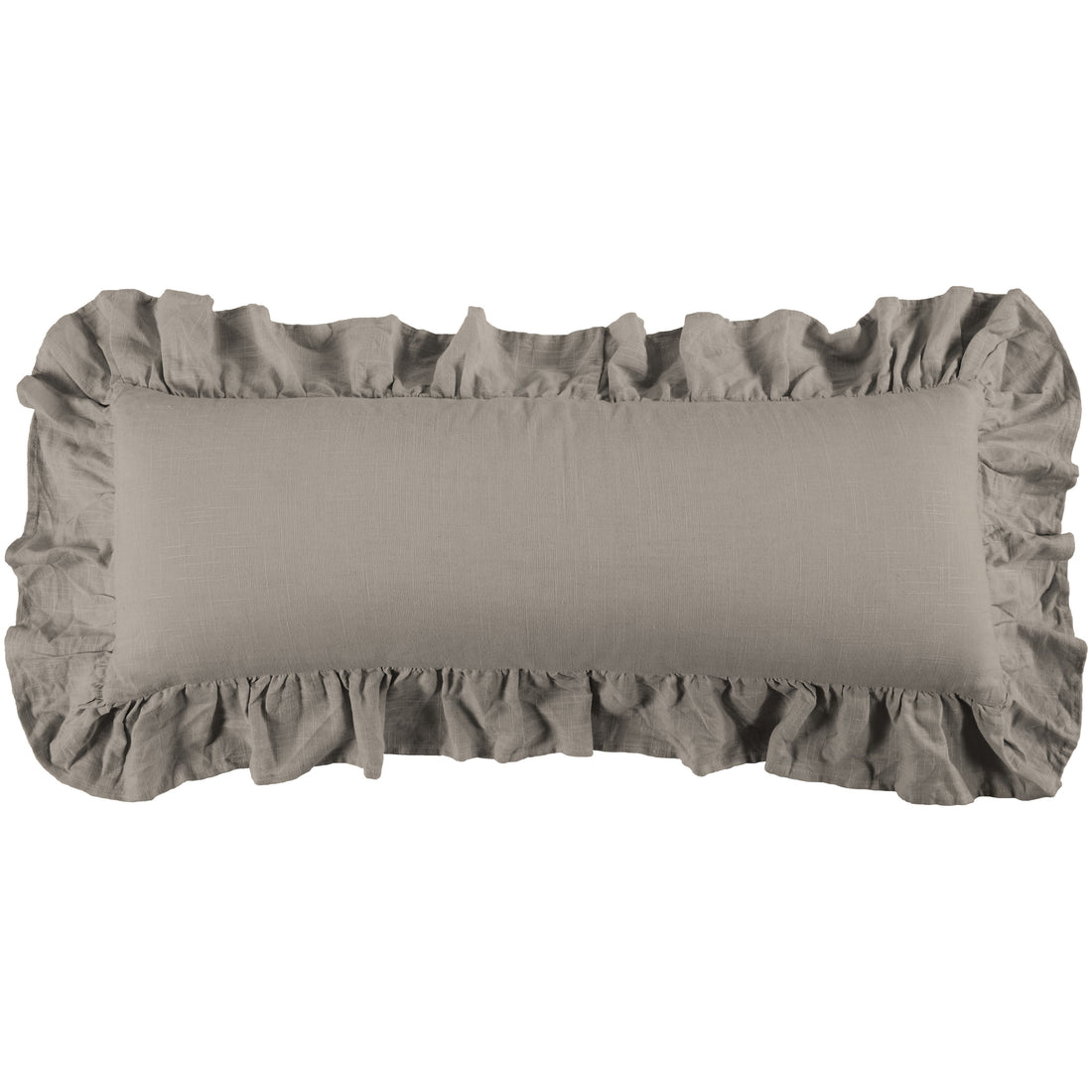 charcoal brushed metal decorative pillow styled in a mid-century minimalist entryway