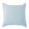 Light blue pillow on a white background