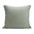 Green pillow on a white background