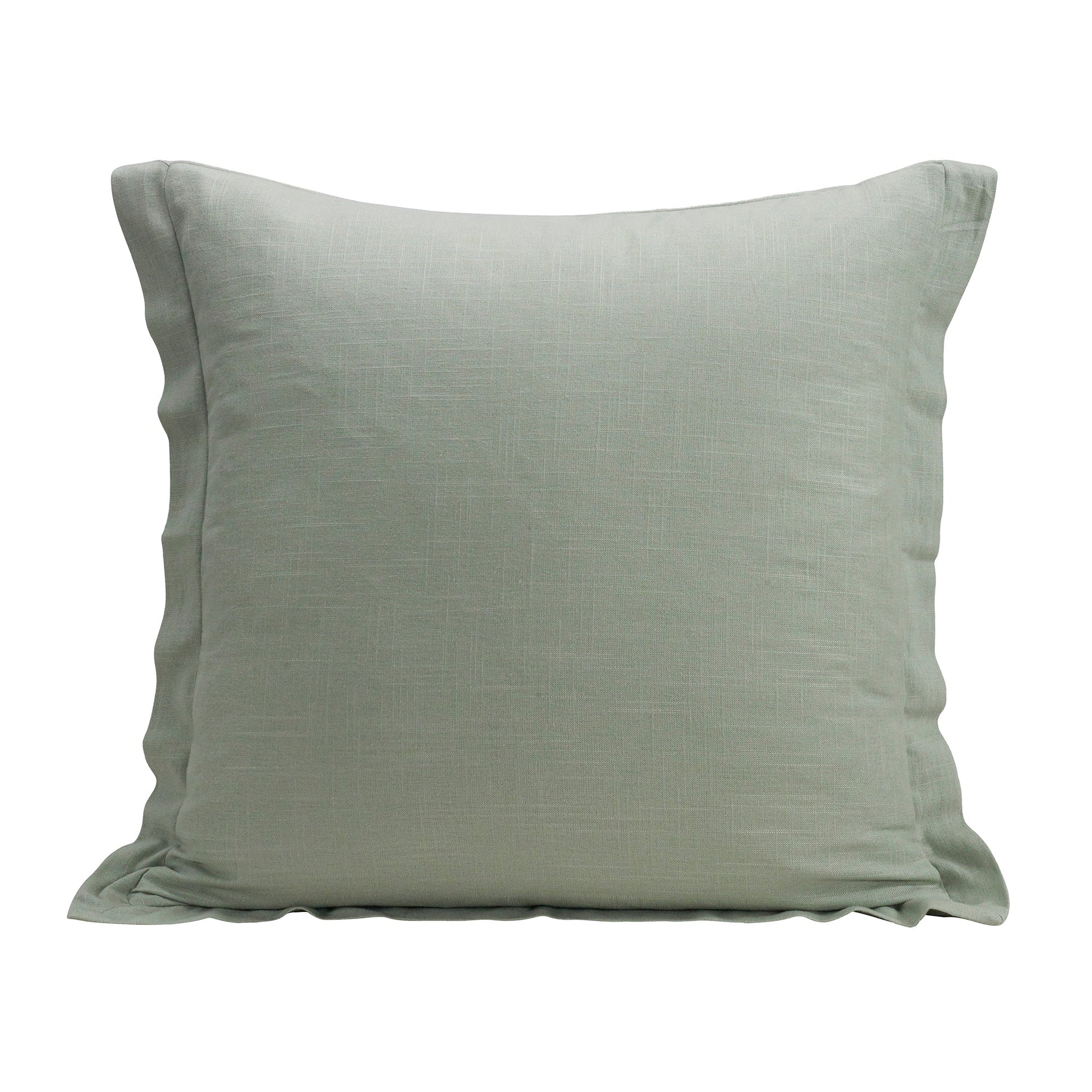 Green pillow on a white background