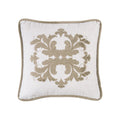 soft gray solid wood decorative pillow styled in a farmhouse chic modern living room