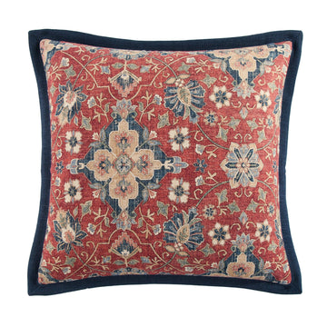 rustic brown marble pillow sham styled in a Scandinavian serene master suite