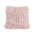 Fluffy pink pillow on a white background