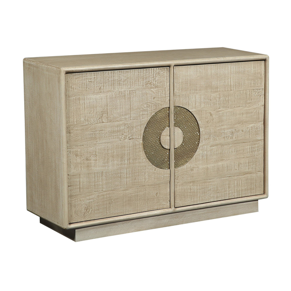 warm-toned soft storage cabinet in a refined master bedroom setting