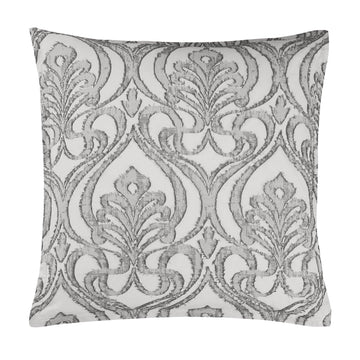 soft gray solid wood pillow sham styled in a farmhouse chic modern living room