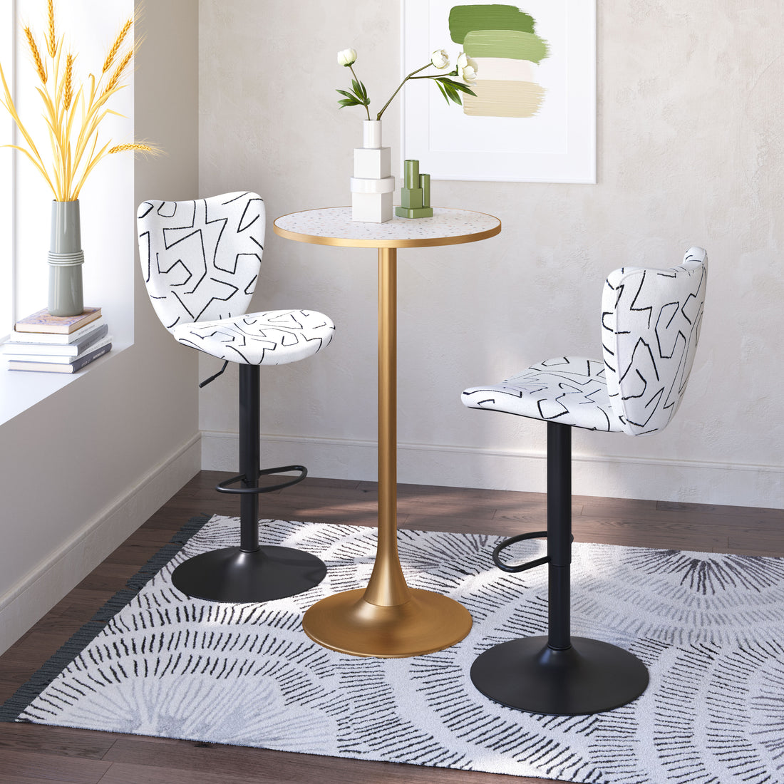 charcoal textured home dŽcor piece in a elegant modern bedroom setting