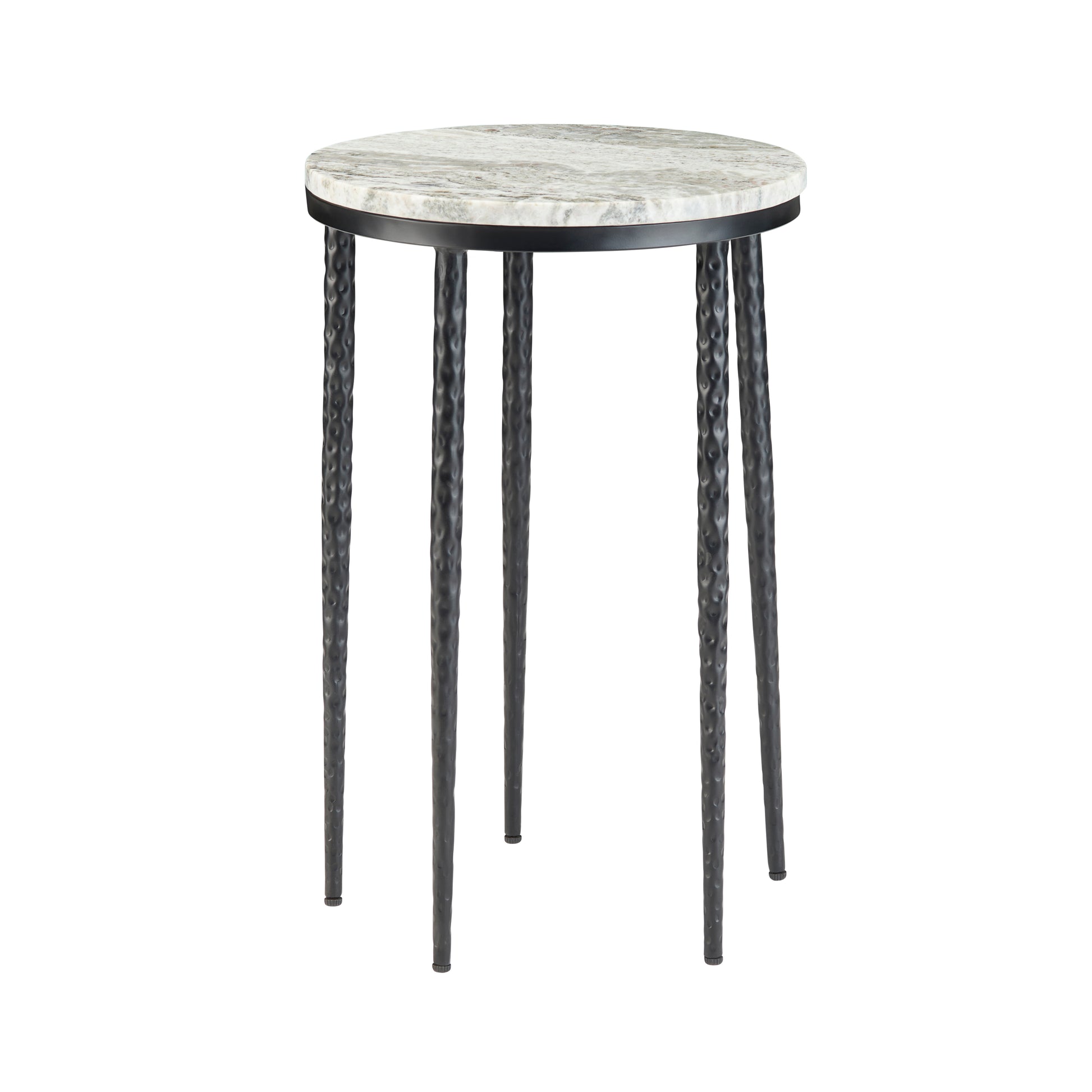 natural velvet accent table in a classic entryway setting