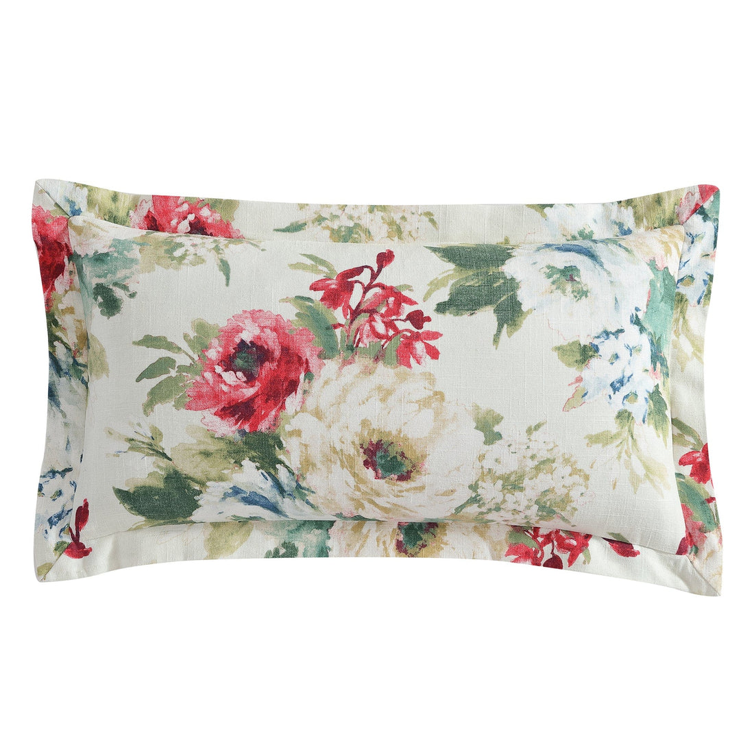 ivory soft decorative pillow in a modern bedroom setting