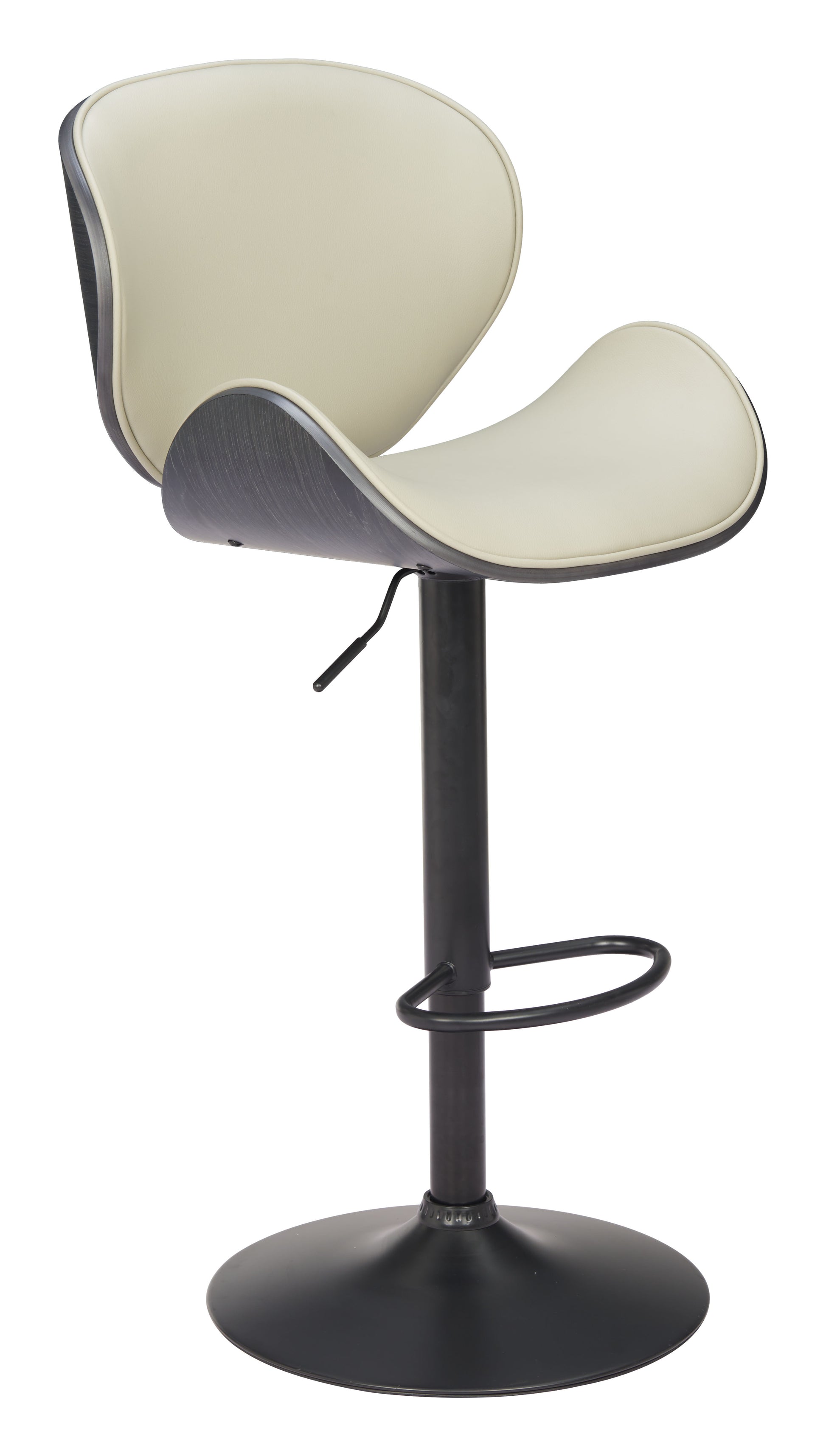 rustic brown marble stool styled in a Scandinavian serene master suite