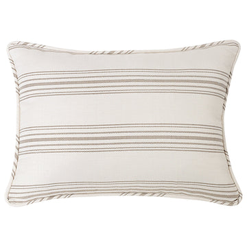 natural fabric pillow sham in a refined living room setting