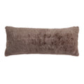 Brown textured rectangular pillow on a white background