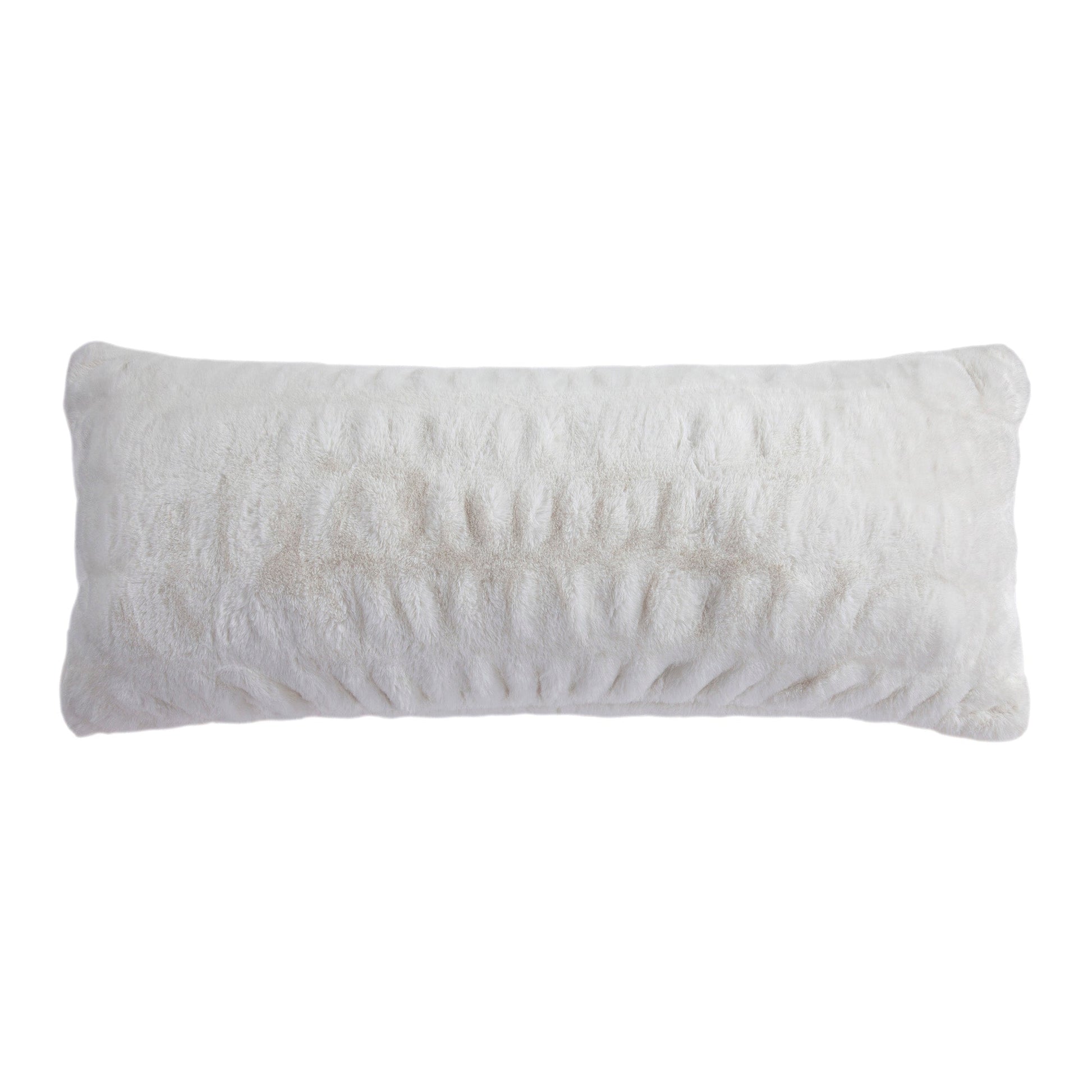 earth-toned fabric decorative pillow in a elegant modern bedroom setting