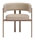 Ruge Dining Chair, direct front view of seat and U-shaped back.