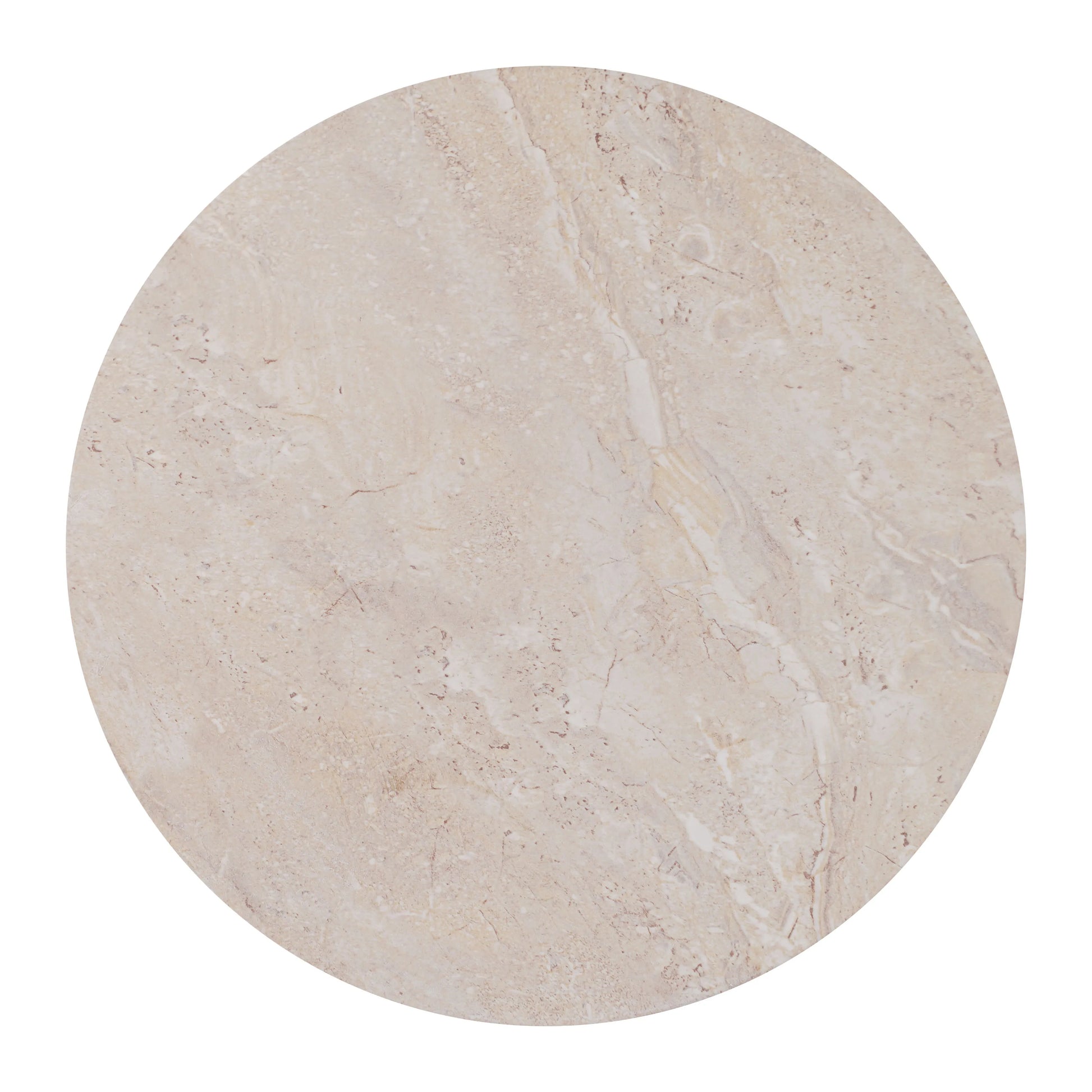 Laminated revertine top of siro side table natural on a white background