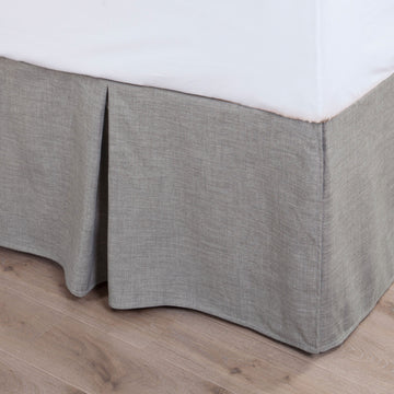oak marble bed frame styled in a Scandinavian serene master suite