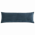 Rectangular blue pillow on a white background