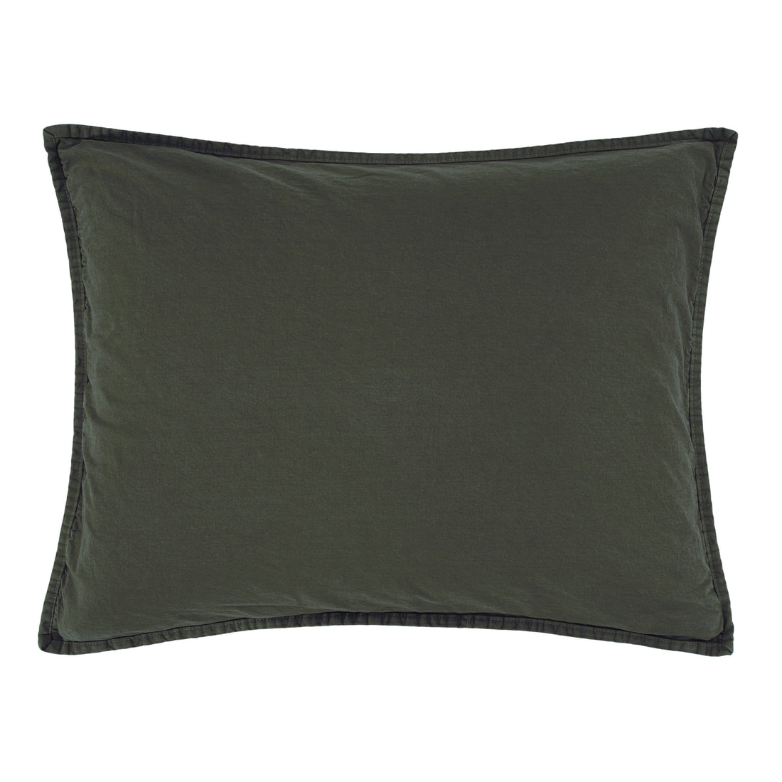 neutral-toned linen pillow sham in a elegant modern bedroom setting