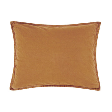 neutral-toned linen pillow sham in a elegant modern bedroom setting