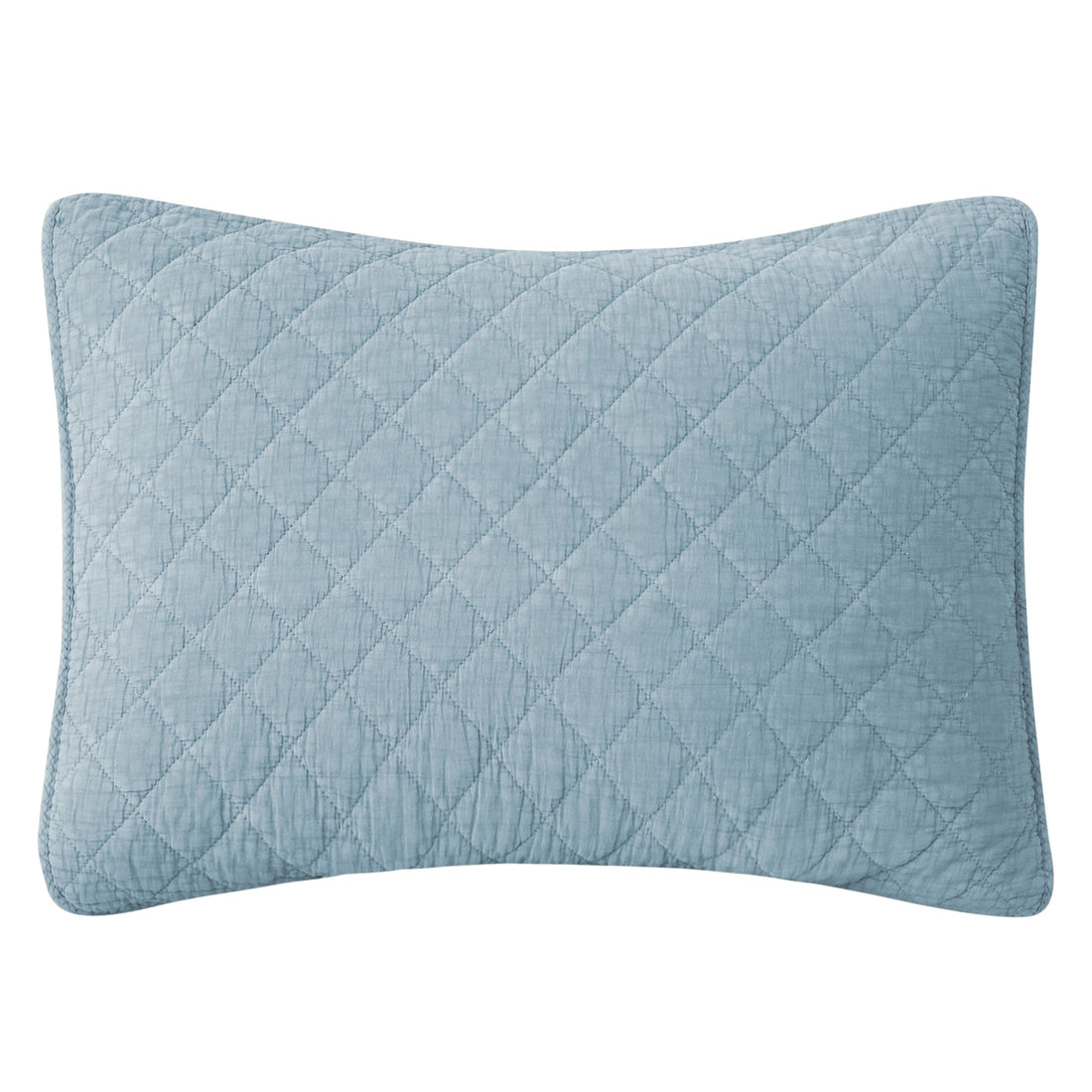 white brushed pillow sham in a classic contemporary bedroom setting