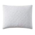 white brushed pillow sham in a classic contemporary bedroom setting