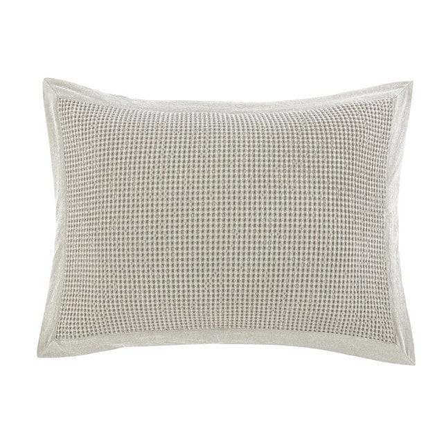 Textured rectangular pillow on a white background