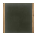 Teras coffe table top with brown wooden sides on a white background