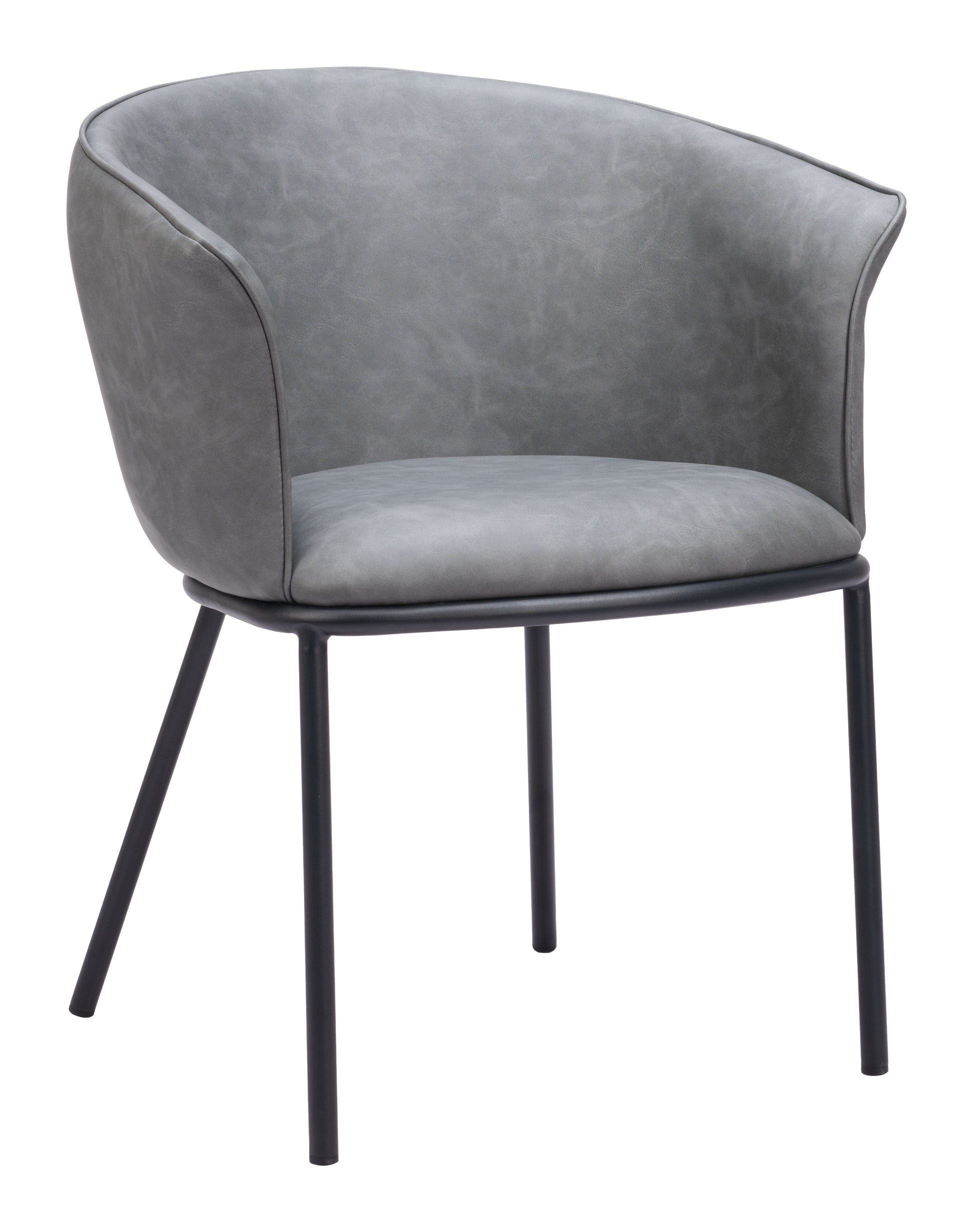 neutral linen accent chair styled in a minimalist elegant dining room